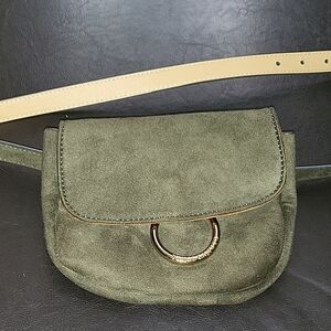 Vince Camuto Olive Suede Saddle Belt Bag Never Used BNWOT